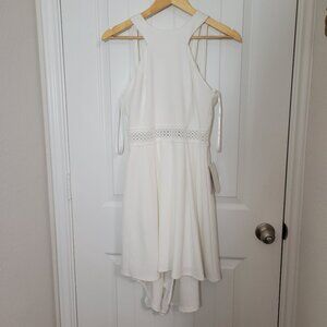 B. Darlin Cocktail White Dress Halter Top